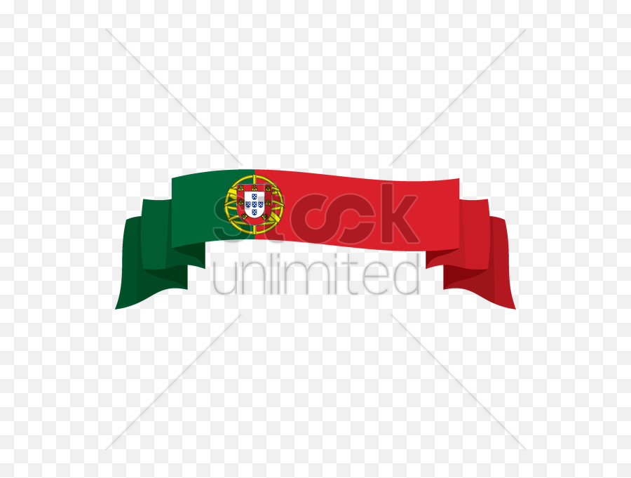 Portugal Flag Banner Vector Image - Portuguese Flag Vector Portugal Flag Vector Png Emoji,Flag Banner Clipart