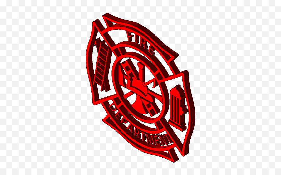 Fire Department Logo 3d Cad Model Library Grabcad - Language Emoji,Fire Department Logo