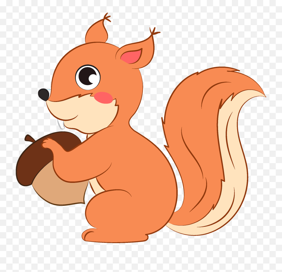 Squirrel Clipart - Squirrel Clipart Png Emoji,Squirrel Clipart