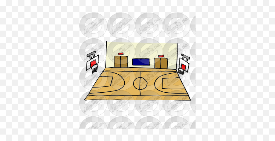 Gymnasium Picture For Classroom Therapy Use - Great Gymnasium Clipart Emoji,Basketball Court Clipart