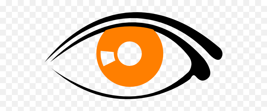 Eye Clipart Orange - Eye Stencil Emoji,Eye Clipart Black And White