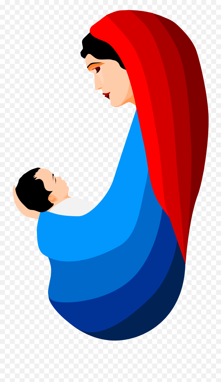 Clipart Mary And Baby Jesus Png Image - Clipart Mary And Baby Jesus Emoji,Nativity Clipart