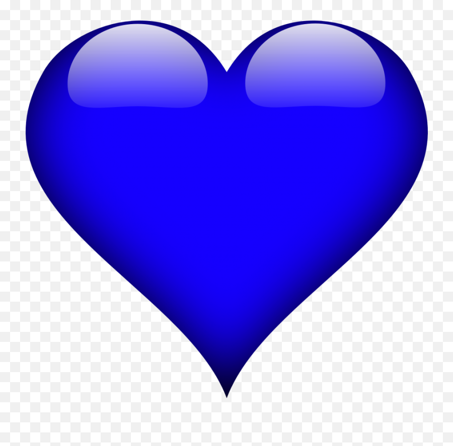 Blue 3d Png Heart Transparent - Girly Emoji,Heart Transparent Background