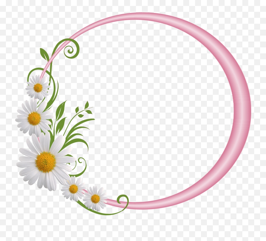 Daisy Clipart Frame - Border Daisy Flower Design Emoji,Daisy Clipart