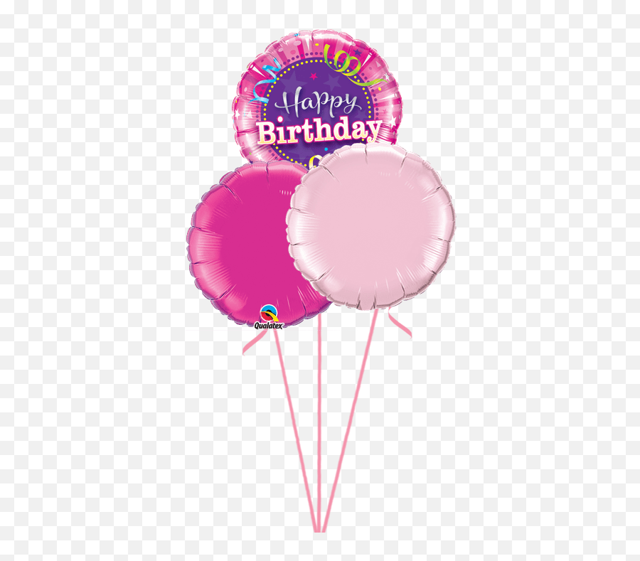Pink Balloons Png - Happy Birthday Balloon Female Emoji,Pink Balloons Png