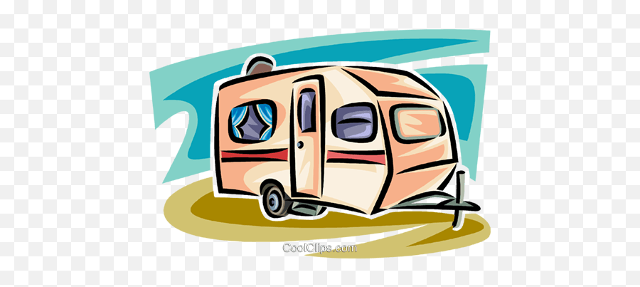 Camping Trailer Royalty Free Vector - Clipart Roulotte Emoji,Trailer Clipart