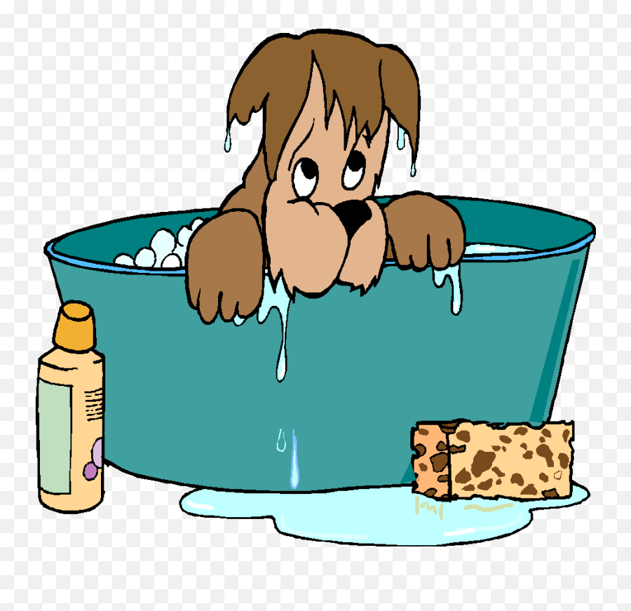 Dog Bath Clipart - Dog Bath Animated Gif Emoji,Free Dogs Clipart