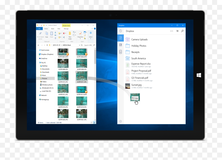 Dropbox App For Windows 10 Tablets - Windows Interactive Operating System Emoji,How To Make Windows 10 Taskbar Transparent