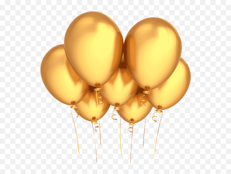 Download Birthday Wishes Gold Party - Balloon Gold Birthday Png Emoji,Gold Balloons Png