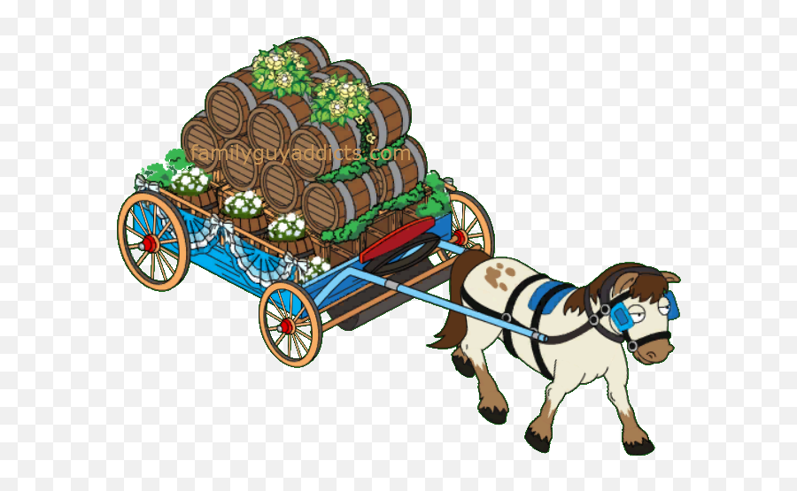 Horse Drawn Keg Carriage - Horse Harness Emoji,Horse And Carriage Clipart