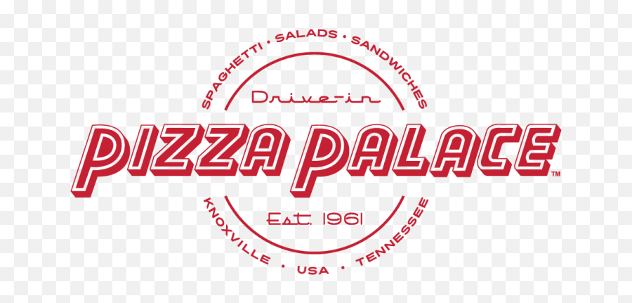 Pizza Palace Knoxville Tn Diners Drive - Ins And Dives Pizza Palace Logo Emoji,Pizza Planet Logo