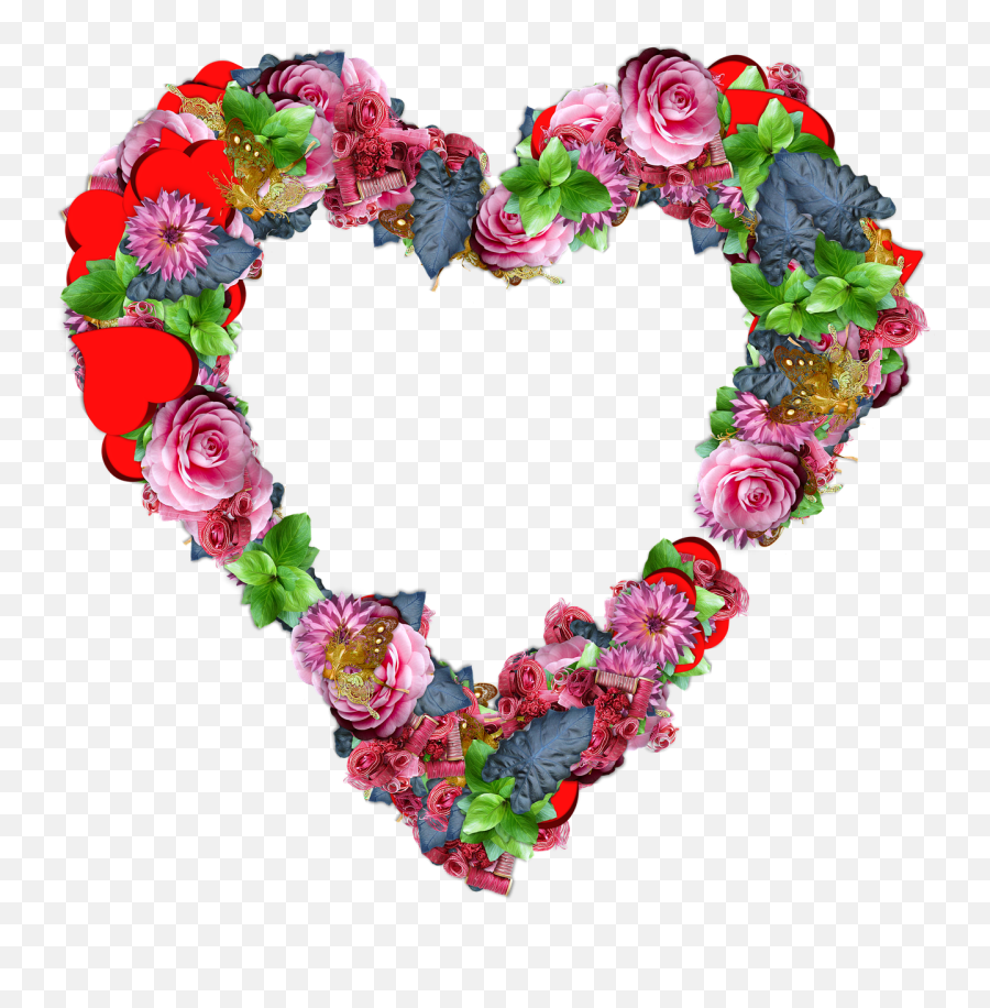 Heart Flowers Png - Free Image On Pixabay Flower Love Png Emoji,Flowers Png