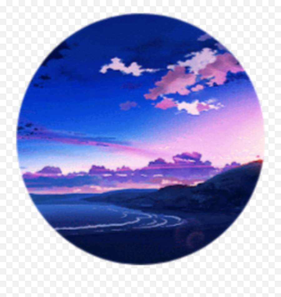 Background Sky Clouds Anime Sunset Sticker By Sbevex Emoji,Sunset Sky Png