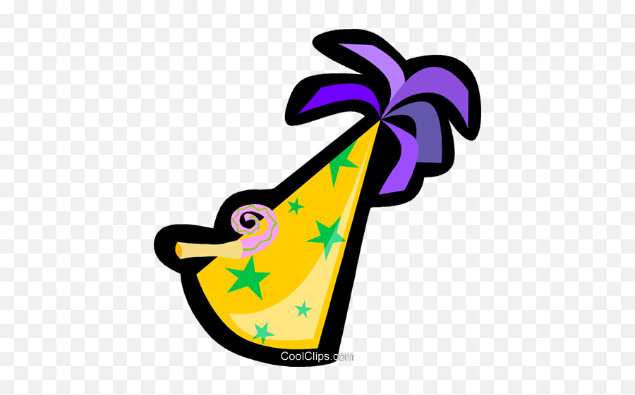 Party Hat Royalty Free Vector Clip Art Illustration - Partyhut Clipart Png Emoji,Party Hat Clipart