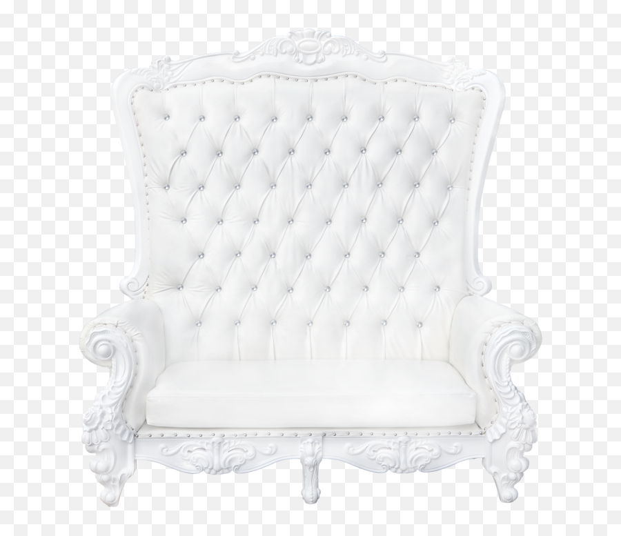 Queen Love Seat Throne - Whitewhite Emoji,Throne Transparent