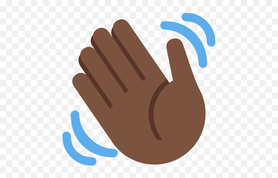 Waving Hand Emoji With Dark Skin Tone Meaning And Pictures,Finger Emoji Png