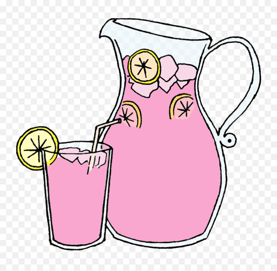 Lemonade Stand Clipart - Pink Lemonade Clipart Emoji,Lemonade Clipart