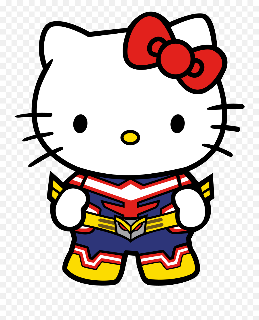 Hello Kitty All Might - Hello Kitty All Might Emoji,All Might Png