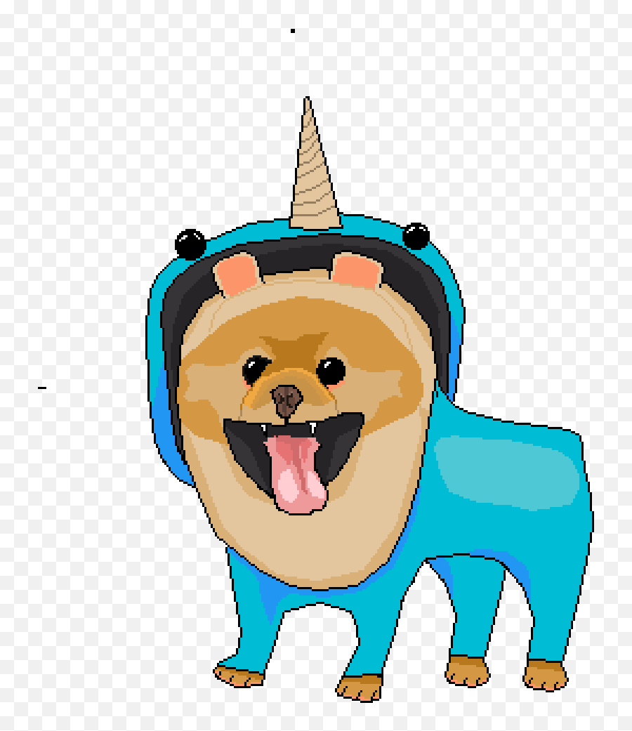 Pomeranian In A Narwhal Costume - Happy Emoji,Narwhal Clipart
