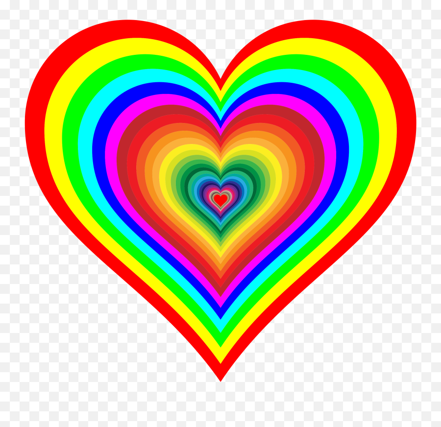 Download Big Image - Heart Color Rainbow Emoji,Rainbow Heart Png