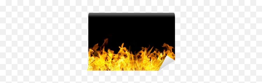 Seamless Fire Flames Border Wall Mural U2022 Pixers - We Live To Change Flames Banner Emoji,Fire Border Png
