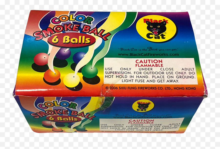 Color Smoke Balls From Black Cat Fireworks Emoji,Rainbow Smoke Png