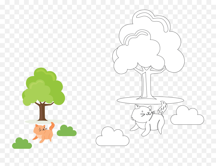 Animal Cat Cute Coloring - Drawing Emoji,Cute Logos