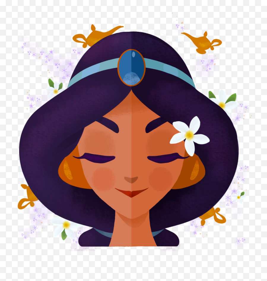 Disney Princess Crown Cliparts - Disney Princess Portrait Sketch Princess Jasmine Face Emoji,Princess Crown Clipart
