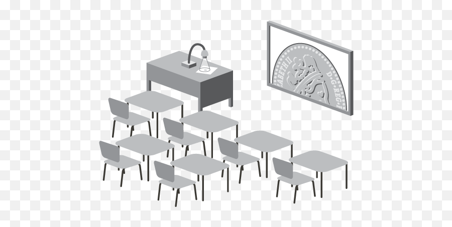 Stylised Classroom With Visualiser - Easy To Draw Classroom Emoji,Classroom Png