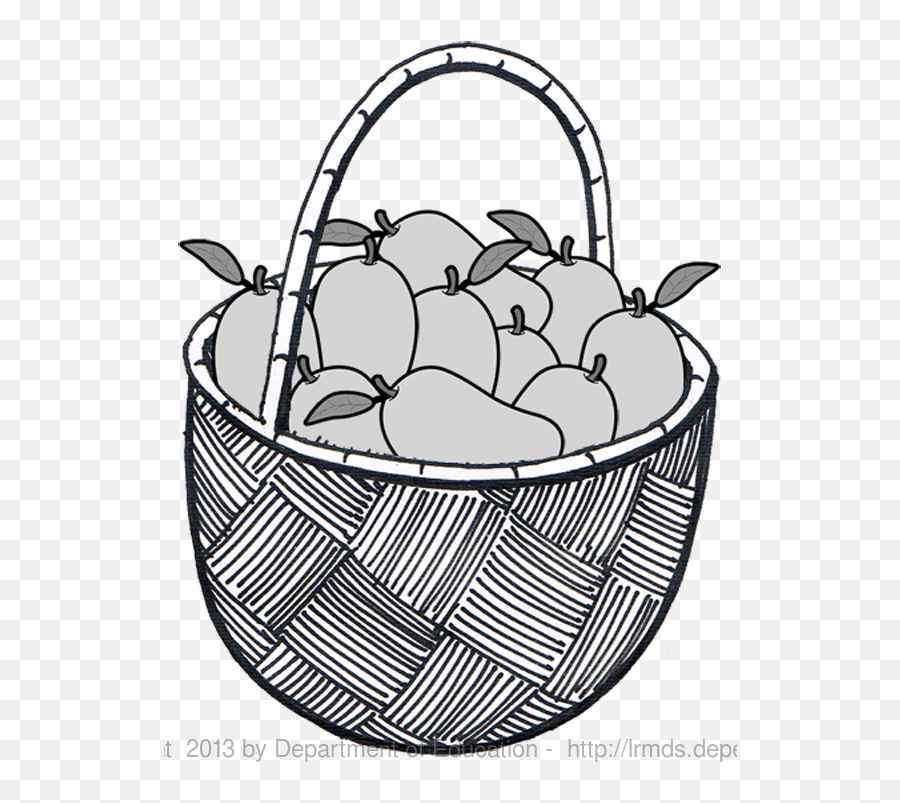 Clipart Black And White Images Of Mango - Basket Of Mangoes Clipart Black And White Emoji,Mango Clipart