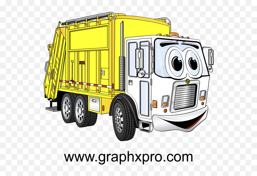 Truck Vector Png - Jpg Transparent Vector Trucking Diesel Bright Yellow Garbage Truck Emoji,Truck Clipart