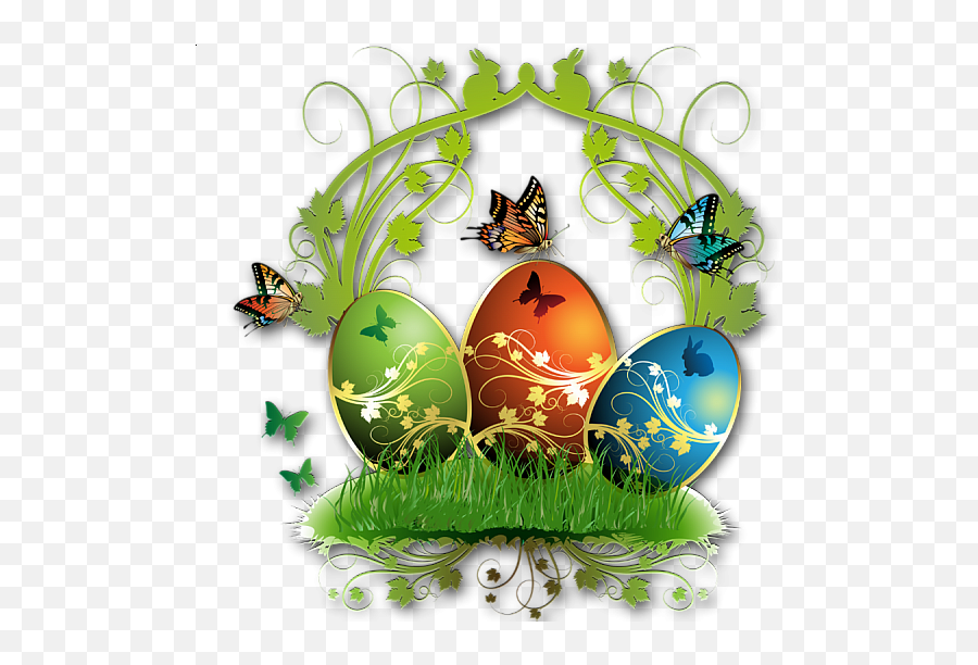 Download Forgetmenot - Grass Easter Png Full Size Png Happy Easter Butterfly Gif Emoji,Easter Png
