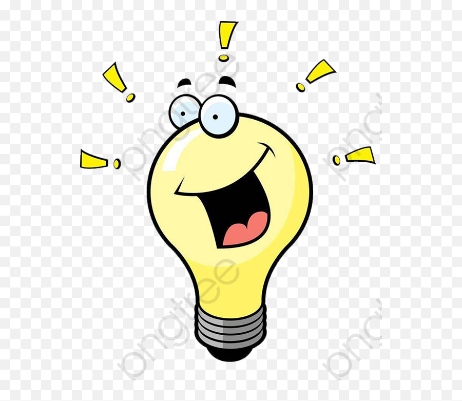 Lightbulb Clipart Cartoon - Cartoon Light Bulb Idea Png Light Bulb Idea Cartoon Png Emoji,Lightbulb Clipart