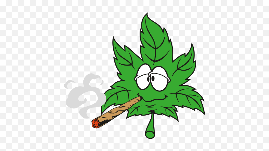 Cartoon Marijuana Leaf Svg Marijuana Leaf Svg Cut File - Cartoon Marijuana Leaf Smoking A Joint Emoji,Marijuana Leaf Png