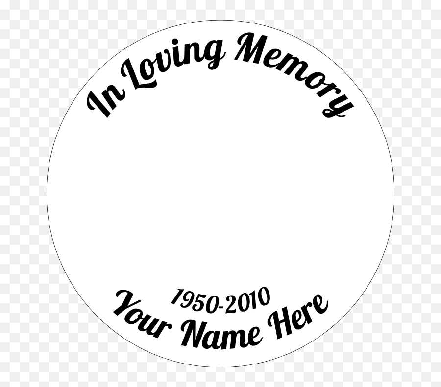 In Loving Memory Circle Sticker - Dot Emoji,In Loving Memory Png