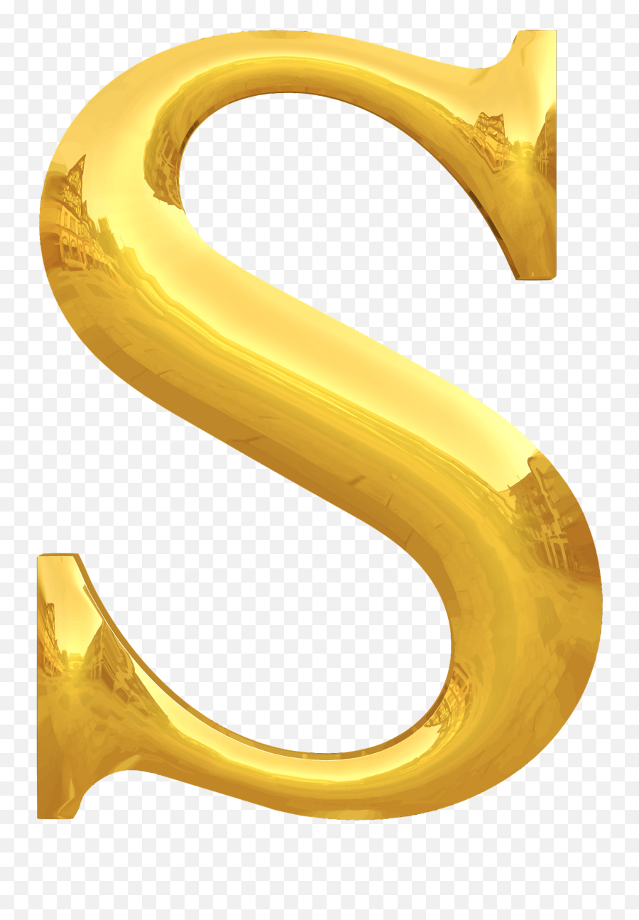 Gold Typography Letter S Transparent - Font Letter S Gold Emoji,S Png
