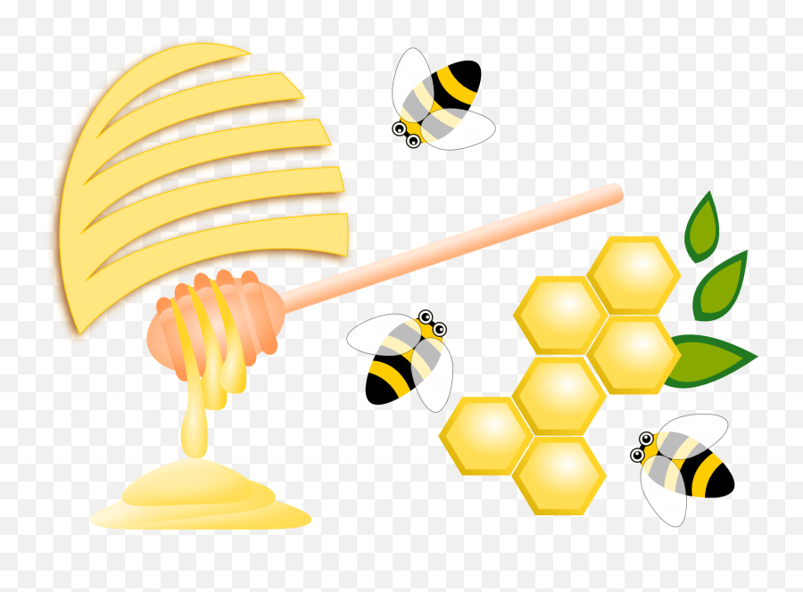 Honey Bee Bee Hive And Dipper Series - Honey Bees Emoji,Bee Hive Logo