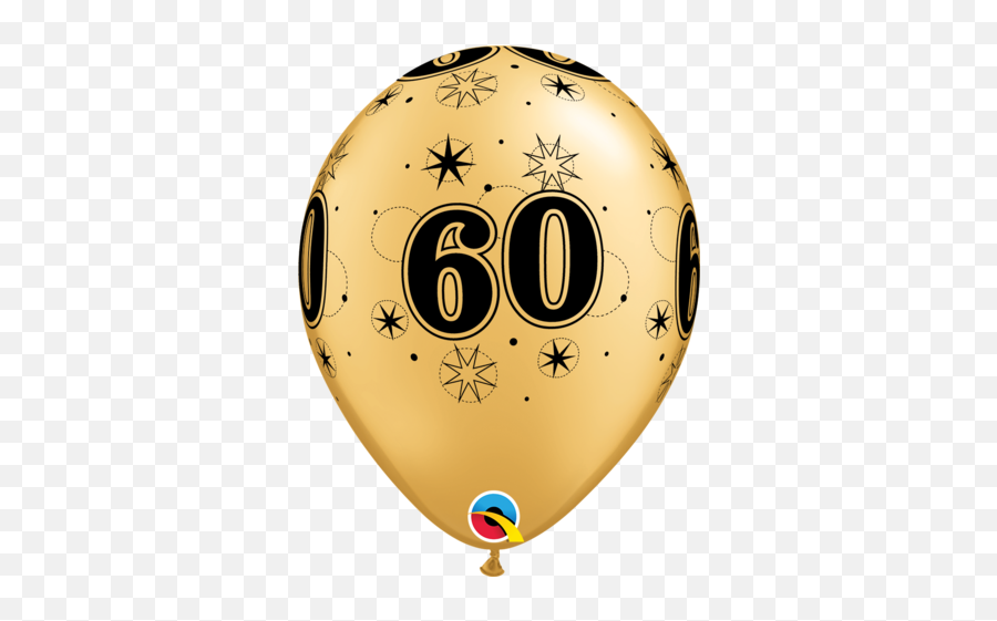 60th Birthday Latex - Gold 50th Balloon Emoji,60th Birthday Clipart