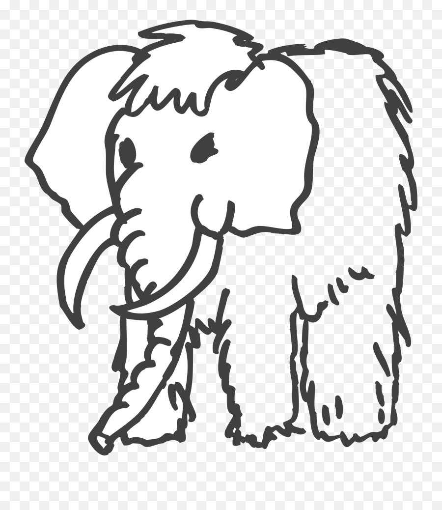 Mammoth Outline Png Svg Clip Art For - Outline Images Of Mammoth Emoji,Mammoth Png