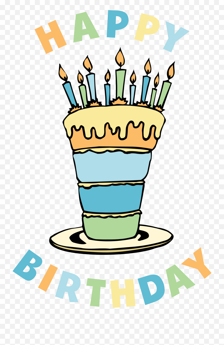 Clipart Of High Birthday Cake With Candles Free Image Download Emoji,Birthday Candles Clipart