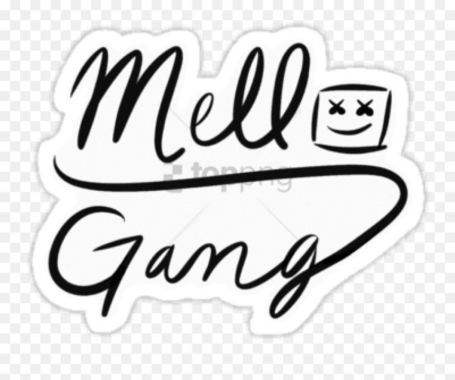 Mello Gang By Katlina11 On Redbubblecom On We Heart It - Dot Emoji,Marshmello Logo