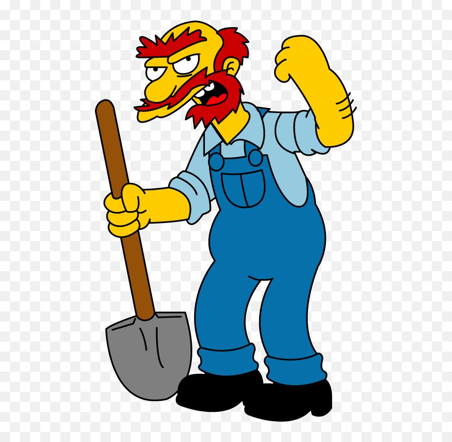 Download School Janitor Clipart - Groundskeeper Willie Angry Emoji,Custodian Clipart