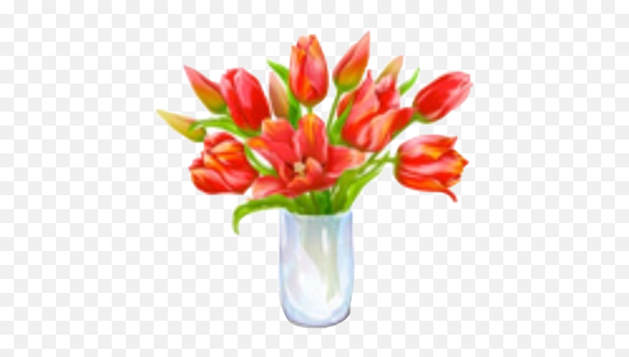 Art Flowers Tulips Vase Sticker By Kimmytasset Emoji,Vase Of Flowers Clipart