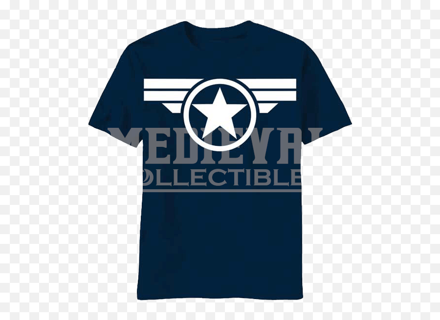 Download Blue And White Star Captain America T - Shirt Emoji,Capitan America Logo
