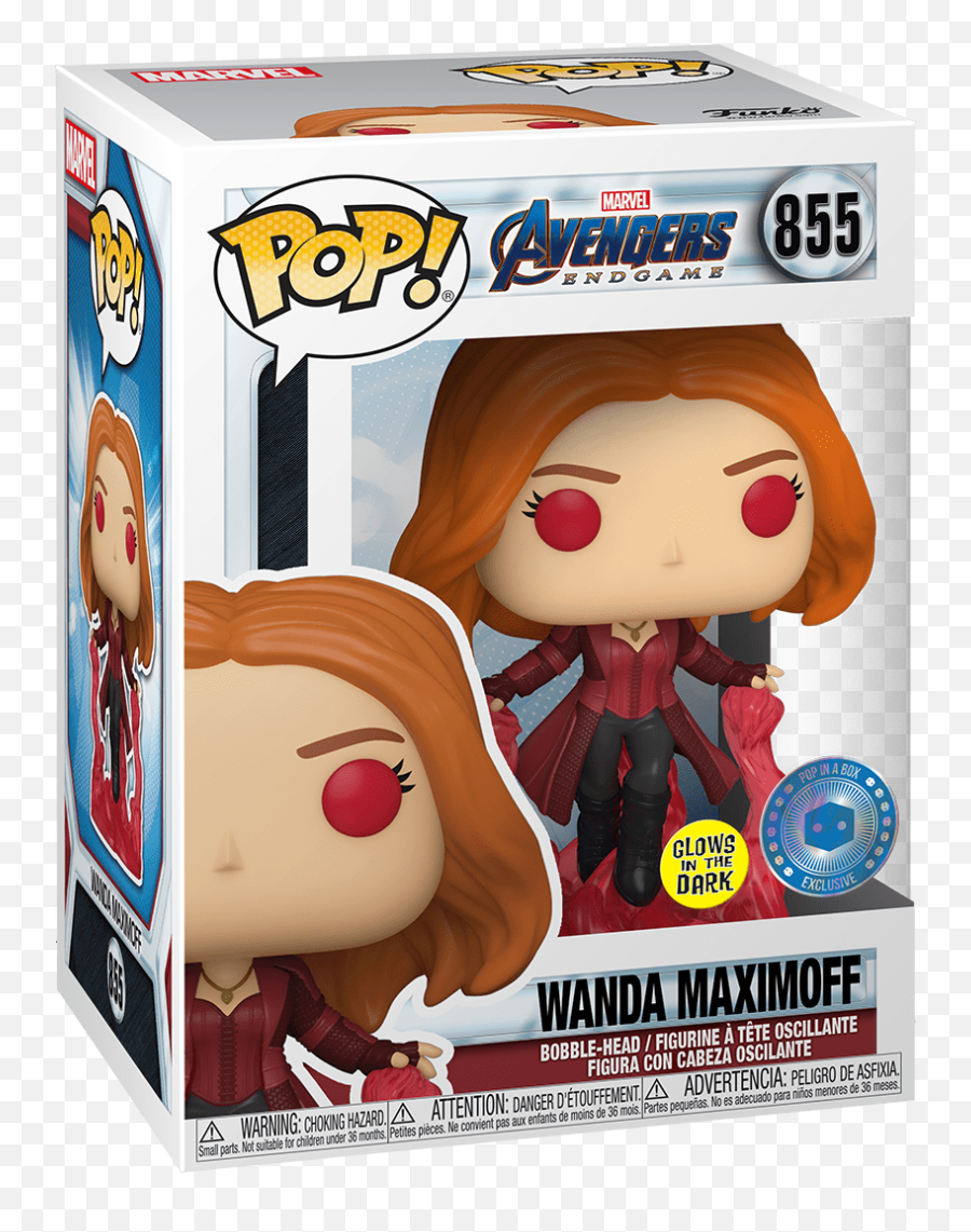 Funko Pop Marvel - Avengers Endgame Wanda Maximoff Gitd Pop In A Box Exclusive 855 Emoji,Wanda Maximoff Png