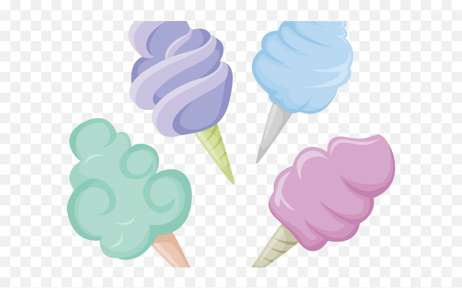 Cotton Candy Clipart Colourful Sweet - Candyland Vector Png Emoji,Cotton Candy Clipart