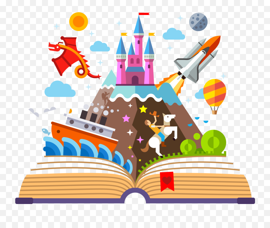 Fairytale Clipart Open Book Picture 1049892 Fairytale - Illustration Open Book Emoji,Open Book Clipart
