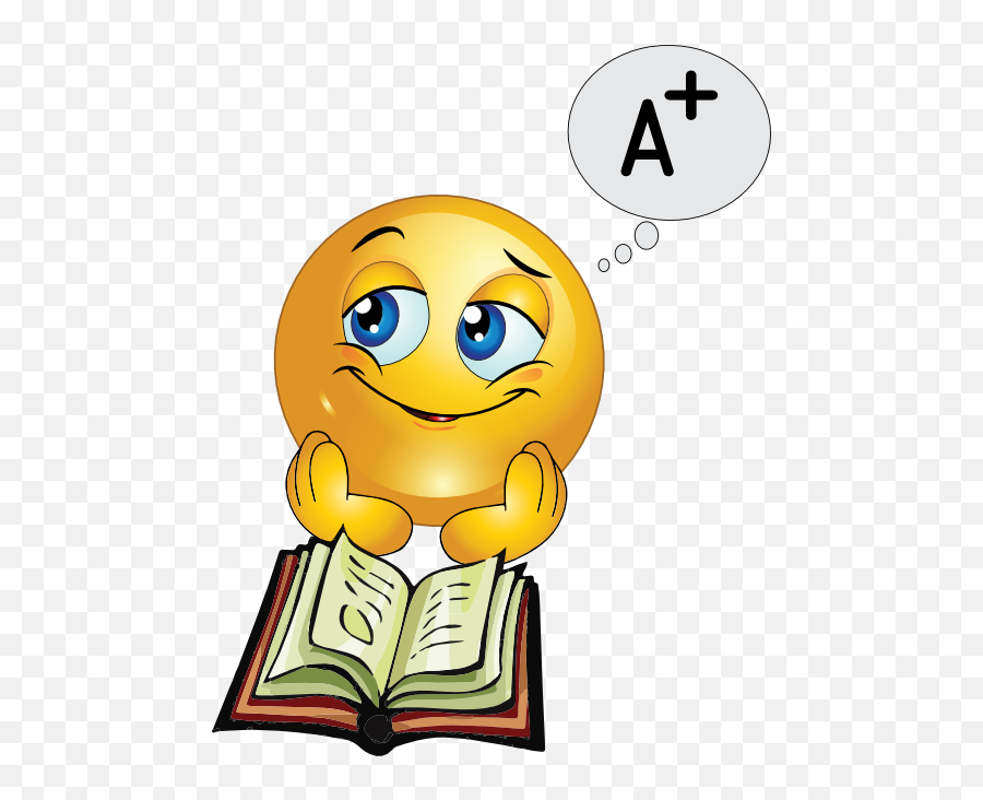 Studying Clipart - Study Emoji,4 Clipart