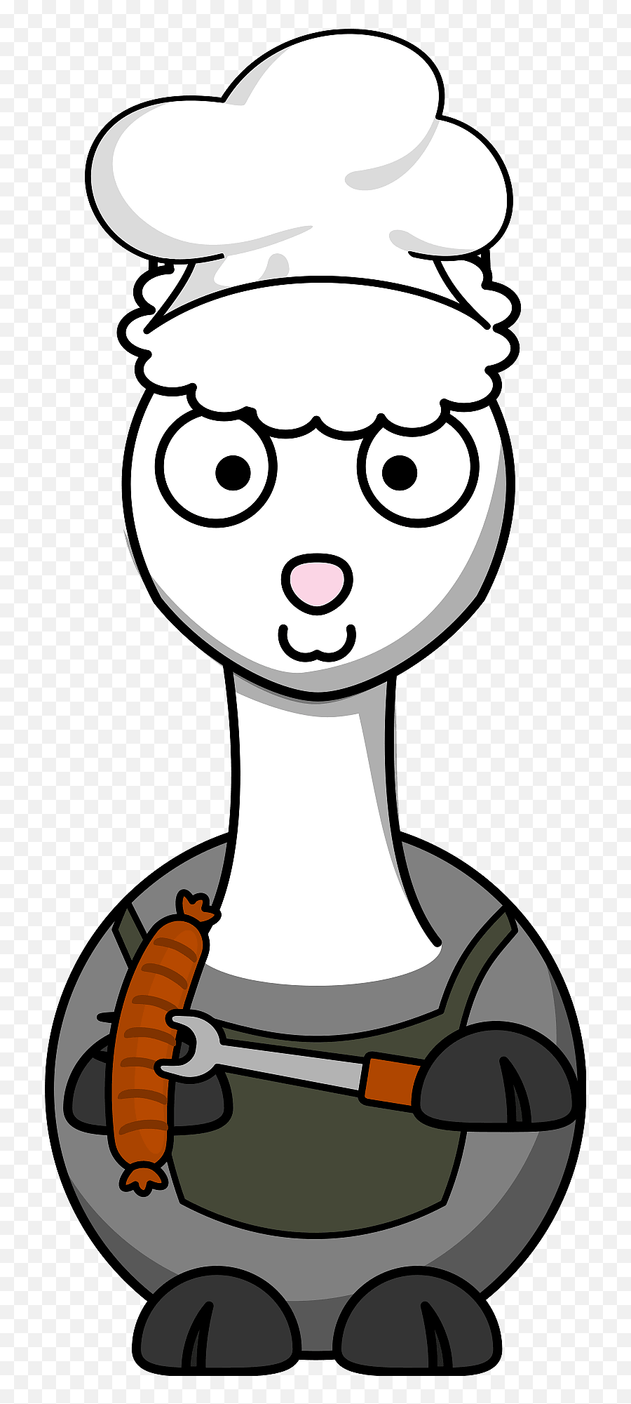 Llama Barbecuing Clipart Free Download Transparent Png - Cartoon Alpaca Emoji,Llama Clipart Free