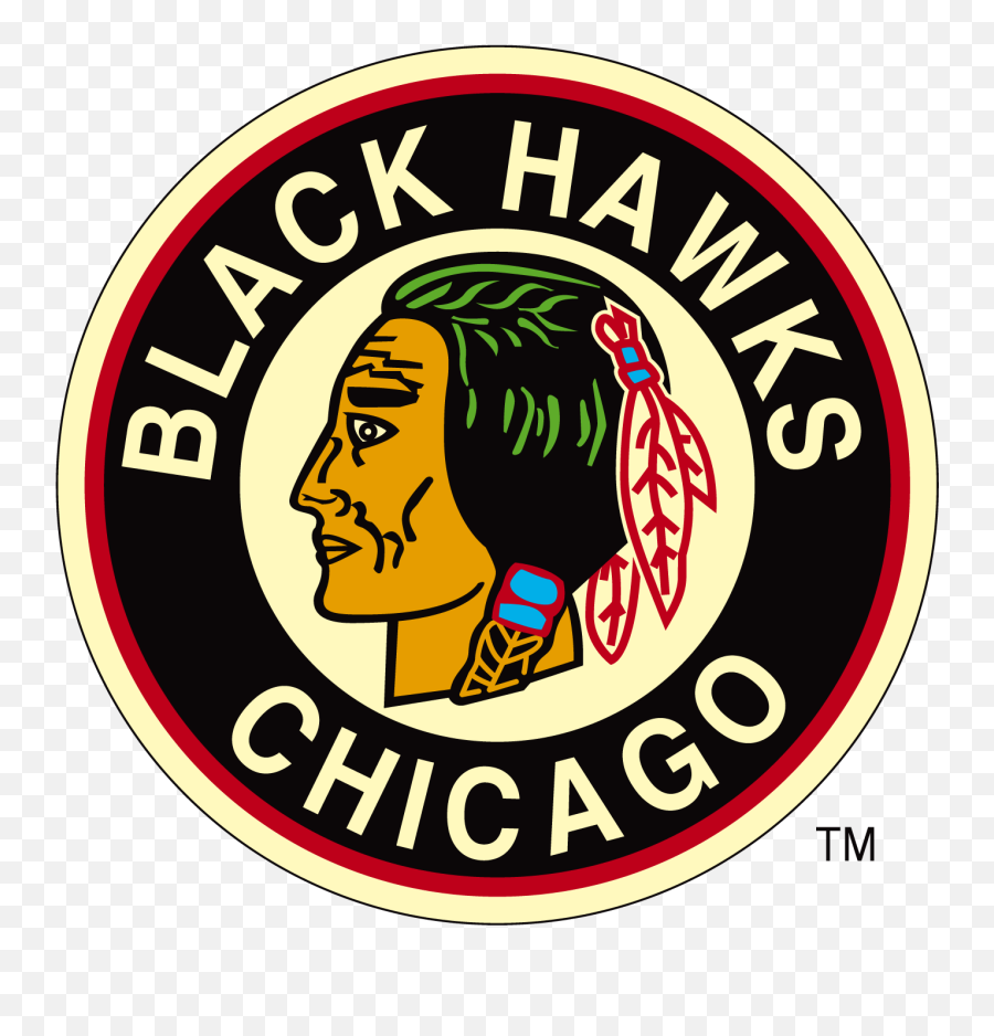 Vintage Chicago Blackhawks 1937 - Chicago Blackhawks Retro Logo Emoji,Blackhawks Logo